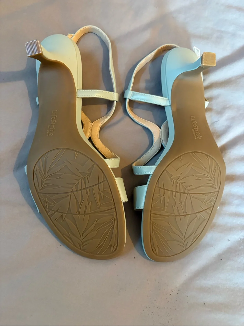NEW Women’s Strappy Low-Kit Heel Sandals in Jade Green